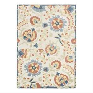 Nourison Home Aloha 5' x 8' Fabric Grey Multicolor Area Rug