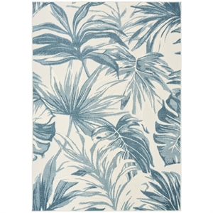 Nourison Home Aloha 5' x 8' Fabric Ivory Blue Area Rug