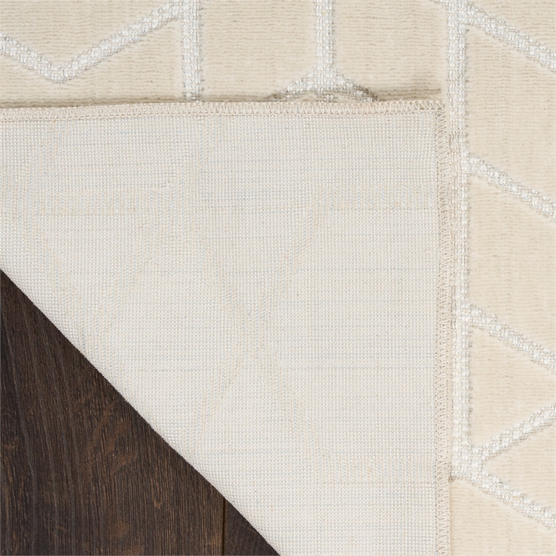Nourison Home Washable Charm 6' x 9' Polyester Ivory Area Rug