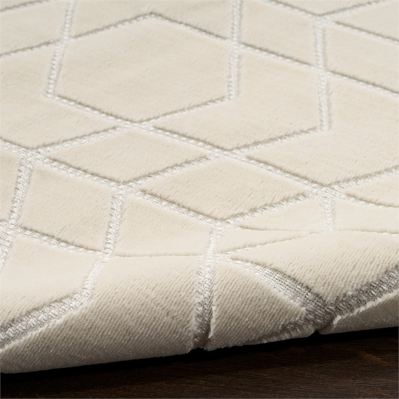 Nourison Home Washable Charm 6' x 9' Polyester Ivory Area Rug