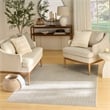 Nourison Home Washable Charm 6' x 9' Polyester Silver Ivory Area Rug