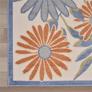 Nourison Home Aloha 8' x 11' Fabric Beige Multicolor Area Rug