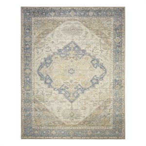 Nourison Home Vintage Washables 10' x 13' Polyester Blue Green Area Rug
