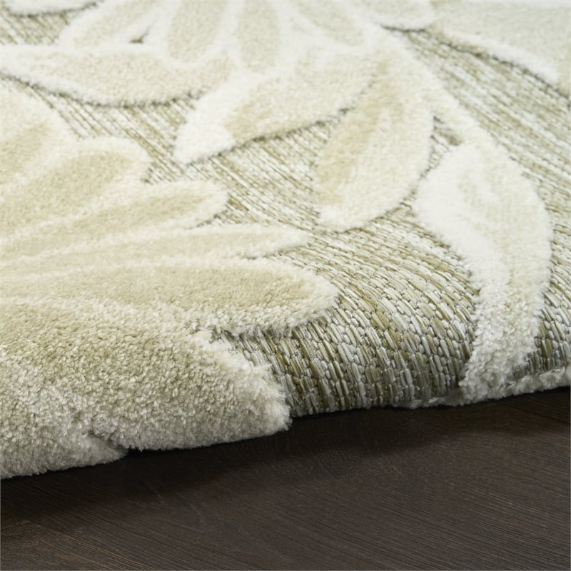 Nourison Home Aloha 9' x 12' Fabric Ivory Sage Area Rug