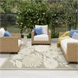 Nourison Home Aloha 9' x 12' Fabric Ivory Sage Area Rug