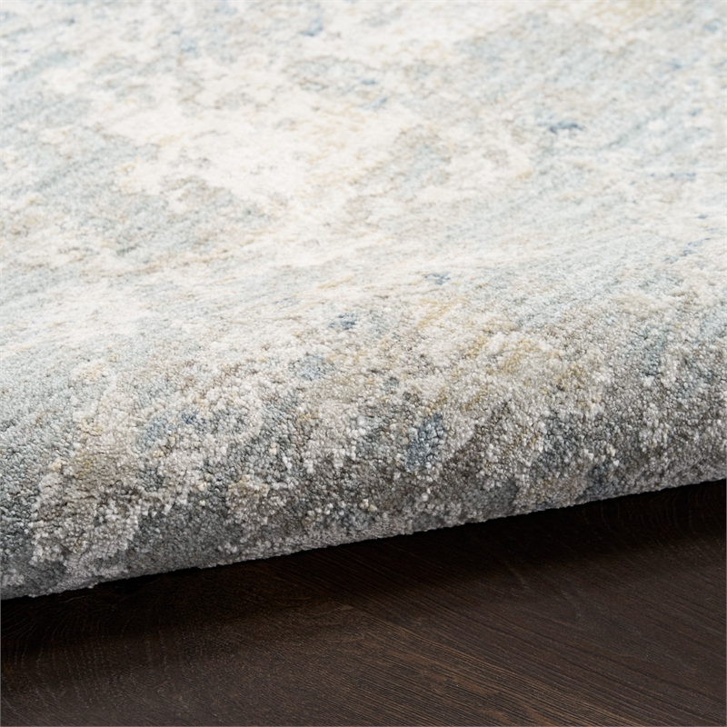 Nourison Home Enriched 9' x 13' PolyesterBlue Silver Area Rug