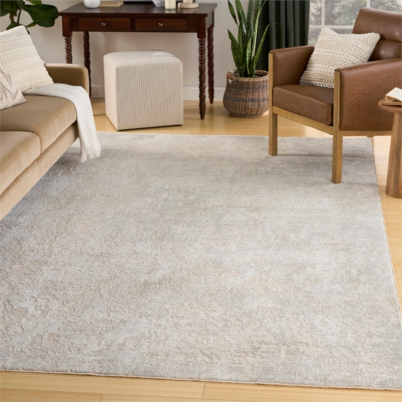 Nourison Home Enriched 8' x 10' Polyester Ivory Grey Area Rug