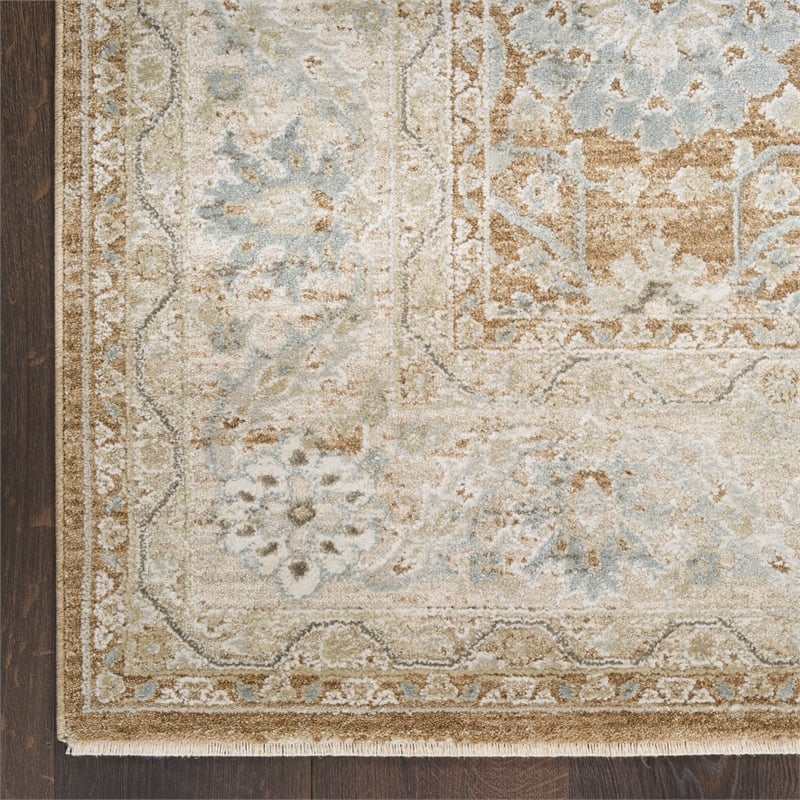 nourison home enriched 8' x 10' polyester mocha area rug