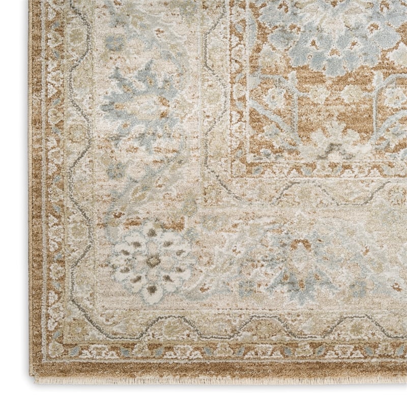 nourison home enriched 8' x 10' polyester mocha area rug