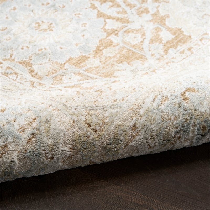 nourison home enriched 8' x 10' polyester mocha area rug