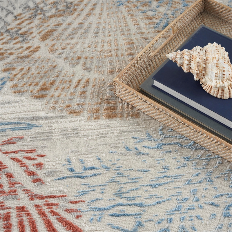 Nourison Home Pompeii 9' x 12' Fabric Multicolor Area Rug