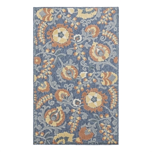 Nourison Home Aloha 3' x 4' Fabric Blue Rose Area Rug