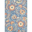 Nourison Home Aloha 4' x 6' Fabric Blue Rose Area Rug