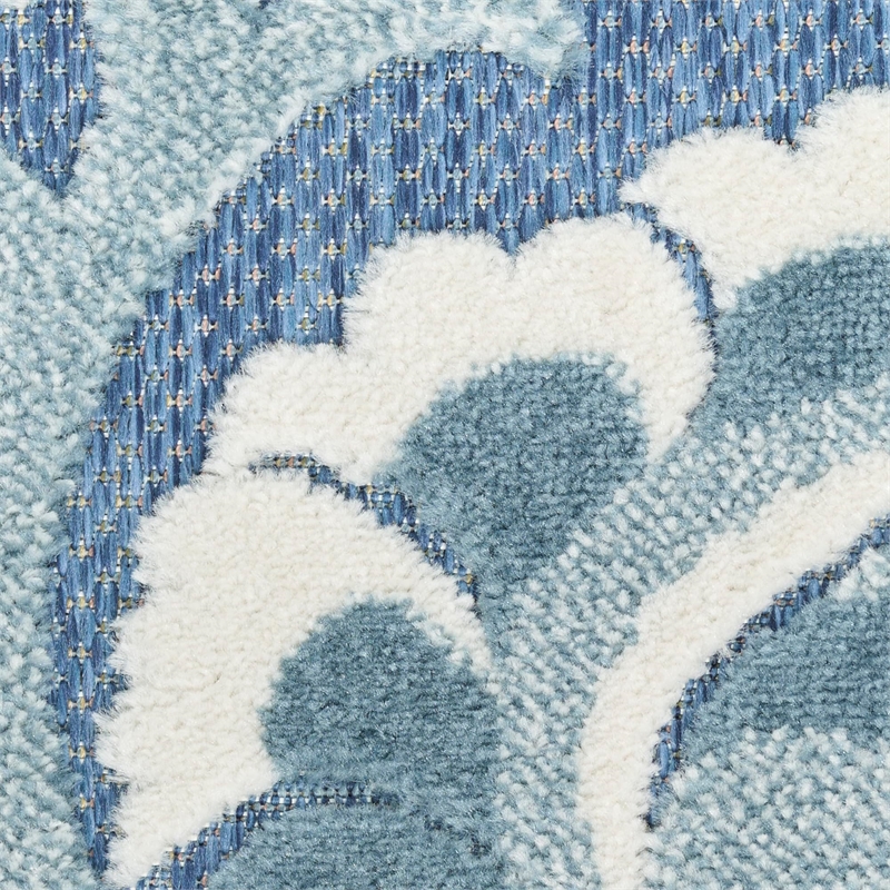 Nourison Home Aloha 4' x 6' Fabric Blue  Area Rug
