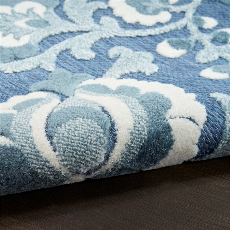 Nourison Home Aloha 4' x 6' Fabric Blue  Area Rug