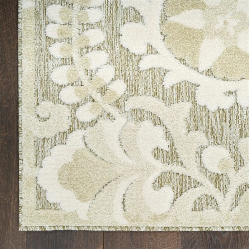 Nourison Home Aloha 4' x 6' Fabric Ivory Sage Area Rug