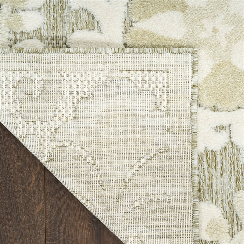 Nourison Home Aloha 4' x 6' Fabric Ivory Sage Area Rug