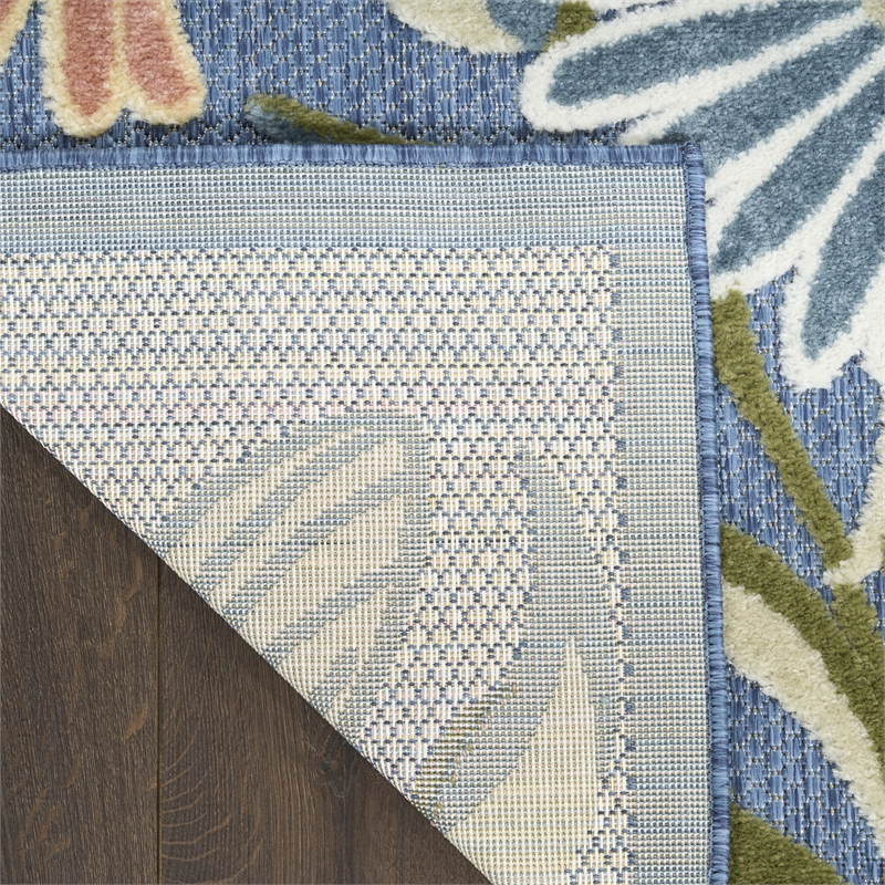 Nourison Home Aloha 3' x 4' Fabric Blue Sage Area Rug
