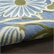 Nourison Home Aloha 3' x 4' Fabric Blue Sage Area Rug