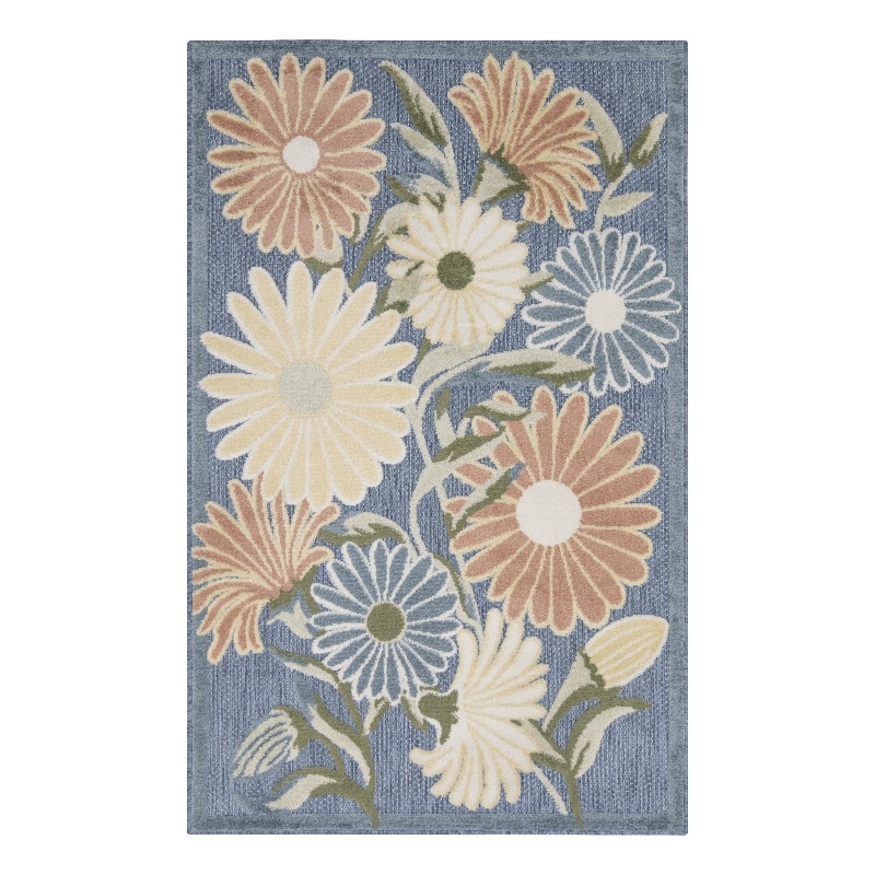 Nourison Home Aloha 3' x 4' Fabric Blue Sage Area Rug