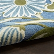Nourison Home Aloha 4' x 6' Fabric Blue Sage Area Rug