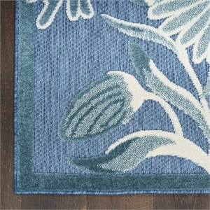 Nourison Home Aloha 4' x 6' Fabric Blue Area Rug