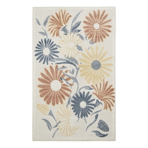 Nourison Home Aloha 3' x 4' Fabric Ivory Rose Area Rug