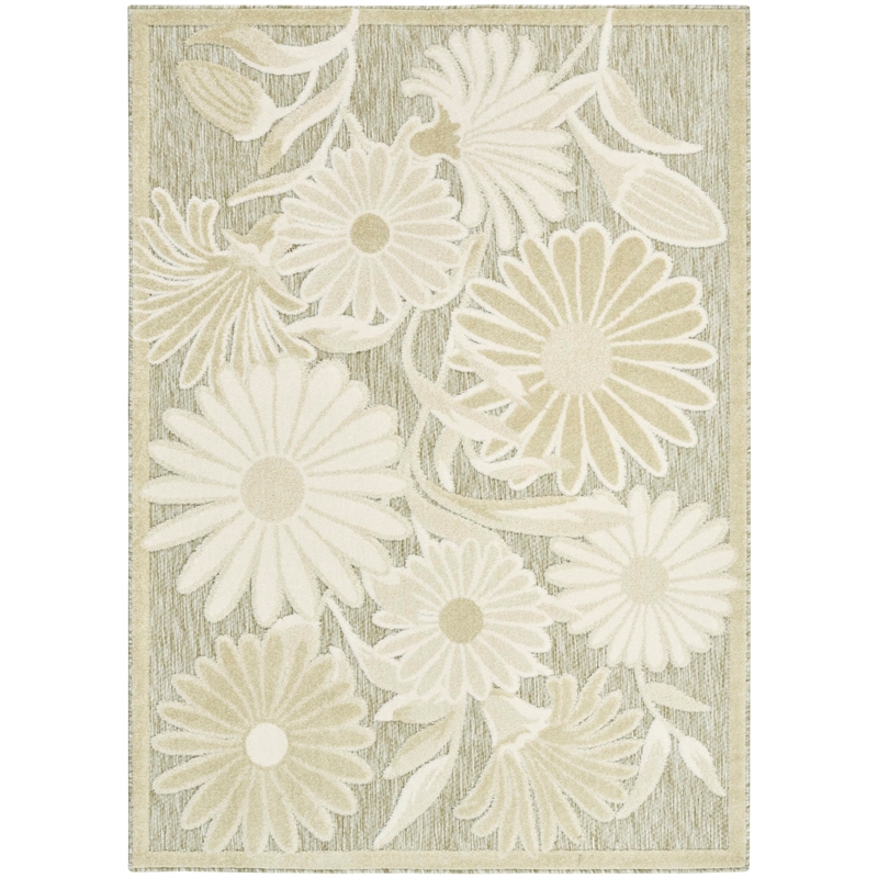 Nourison Home Aloha 4' x 6' FabricIvory Sage Area Rug