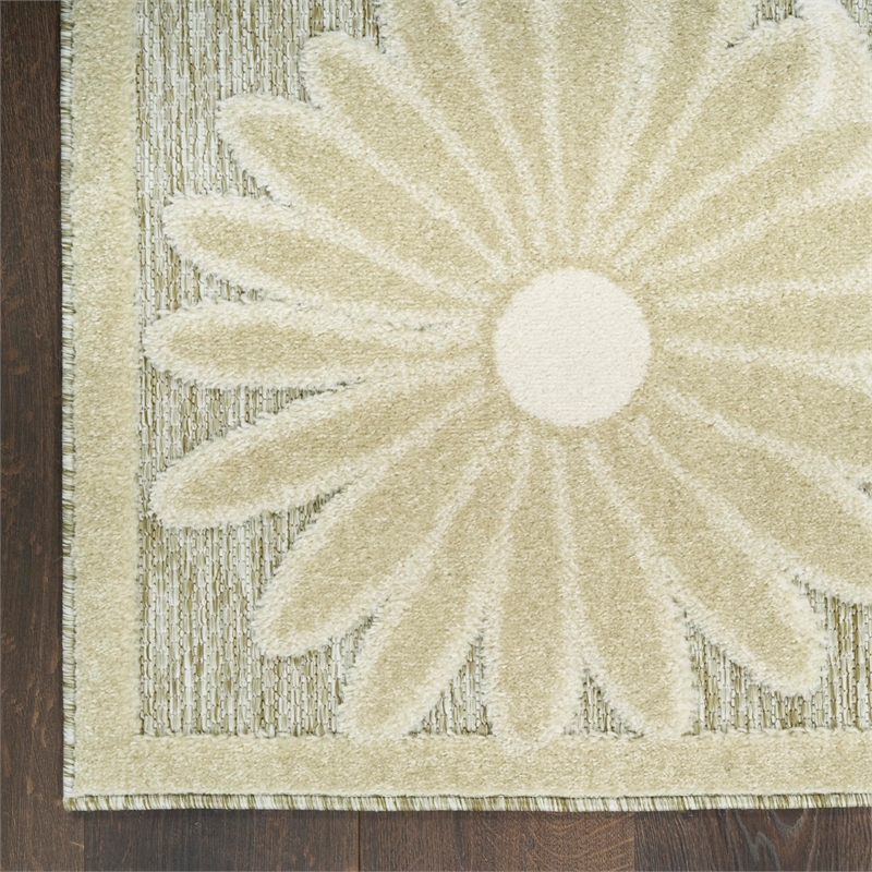 Nourison Home Aloha 4' x 6' FabricIvory Sage Area Rug