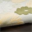 Nourison Home Aloha 4' x 6' Fabric Ivory Green Area Rug