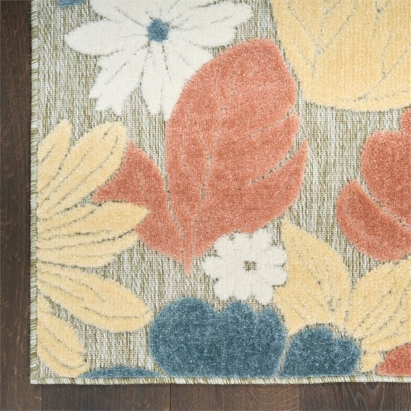 Nourison Home Aloha 4' x 6' Fabric Rose Area Rug