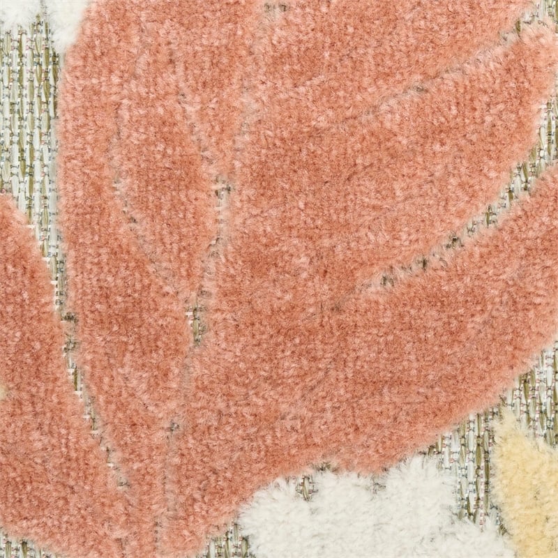 Nourison Home Aloha 4' x 6' Fabric Rose Area Rug