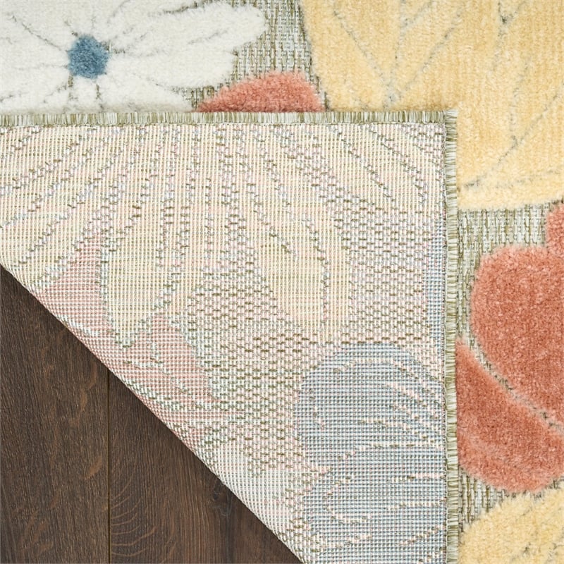 Nourison Home Aloha 4' x 6' Fabric Rose Area Rug