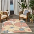Nourison Home Aloha 4' x 6' Fabric Rose Area Rug
