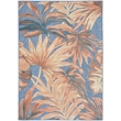 Nourison Home Aloha 4' x 6' Fabric Blue Rose Area Rug