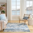 Nourison Home Aloha 4' x 6' Fabric Ivory Blue Area Rug
