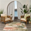 Nourison Home Aloha 4' x 6' Fabric Ivory Green Area Rug