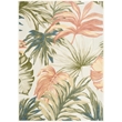 Nourison Home Aloha 4' x 6' Fabric Ivory Green Area Rug