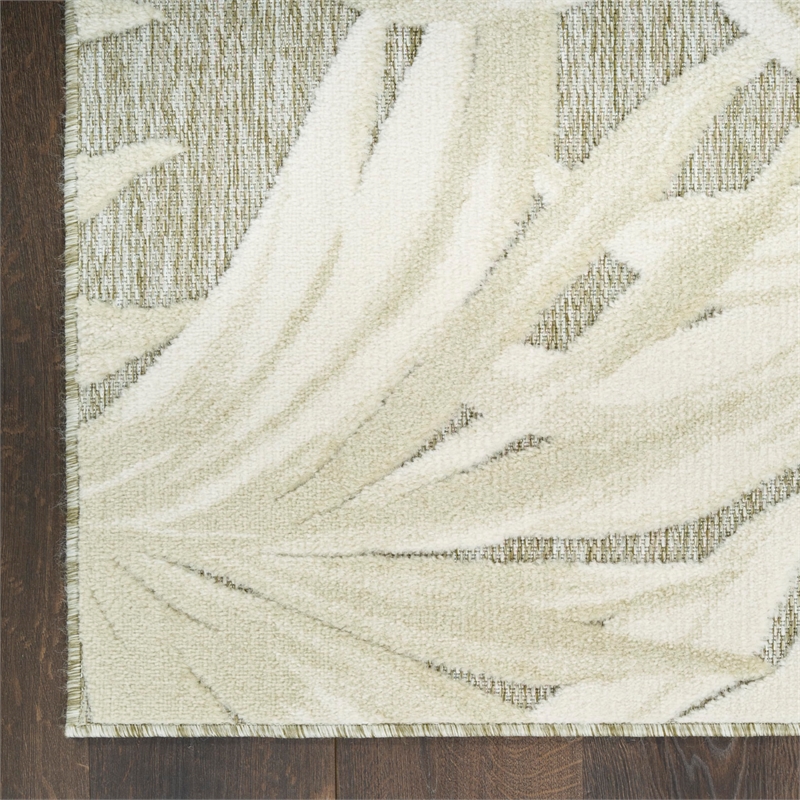 Nourison Home Aloha 4' x 6' Fabric Ivory Sage Area Rug