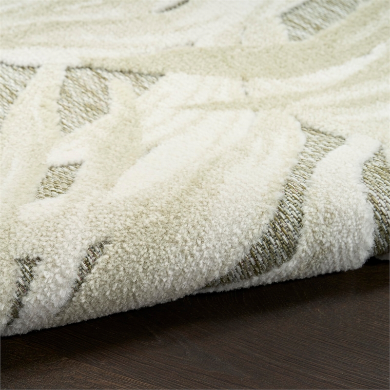 Nourison Home Aloha 4' x 6' Fabric Ivory Sage Area Rug