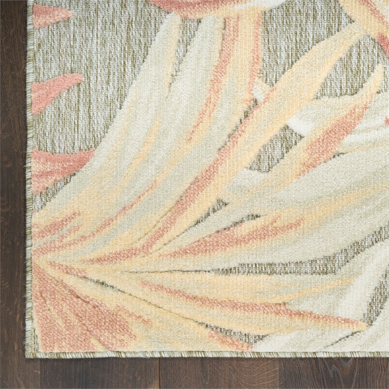 Nourison Home Aloha 4' x 6' Fabric Sage Rose Area Rug