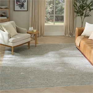 Nourison Home Enriched 5' x 8' Polyester Blue Silver Area Rug