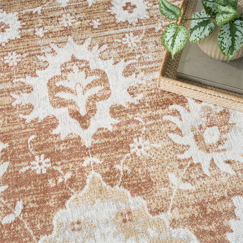Nourison Home Astra Machine Washable 8' x 10' Polyester Copper Area Rug