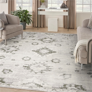 Nourison Home Astra Machine Washable 8' x 10' Polyester Ivory  Area Rug