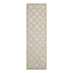 Nourison Home Nourison Easy Care 10' Runner Fabric Cream Area Rug