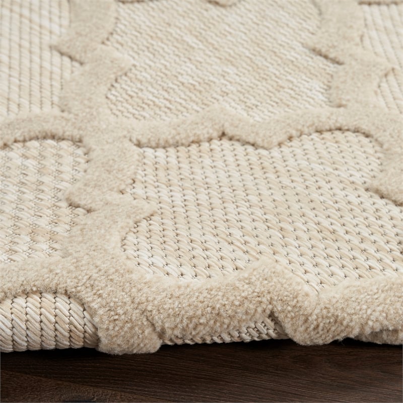Nourison Home Nourison Easy Care 6' x Round Fabric Cream Area Rug