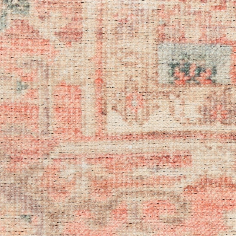 Nourison Home Vintage Washables 8' Runner Polyester Coral Taupe Area Rug