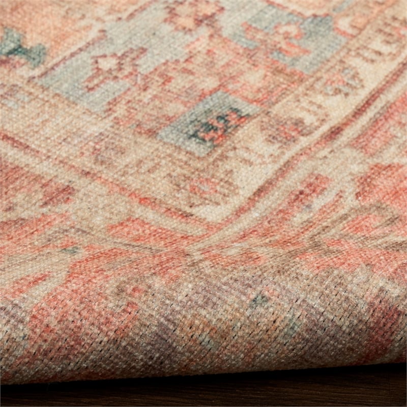 Nourison Home Vintage Washables 4' x 6' PolyesterCoral Taupe Area Rug