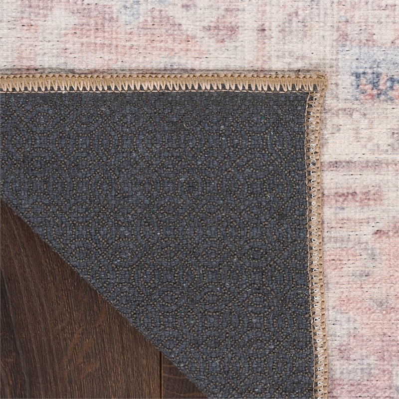 Nourison Home Vintage Washables 10' x 13' Polyester Light Blue Area Rug