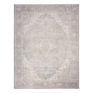 Nourison Home Vintage Washables 10' x 13' Polyester Light Blue Area Rug